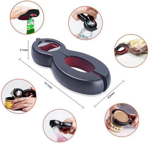 Can Opener for Seniors with Arthritis Helping Hand Jar Opener for Weak Hands Easy Opener with Silicone Jar Opener Gripper Adjustable Multiple Open...