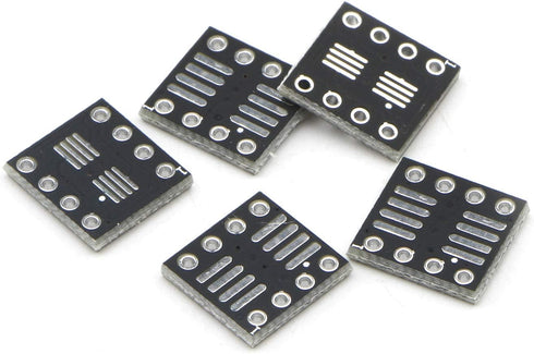 JIUWU 8 Pin Double-Side Prototype Printed Circuit PCB Adapter Universal Board Protoboard SO MSOP TSSOP SOIC SOP8 to DIP8 for DIY Soldering and Ele...