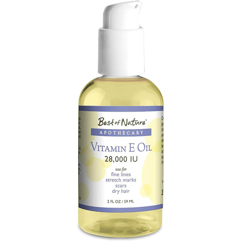 Best of Nature Vitamin E Oil – 100% Pure & Natural, Blend with Coconut Oil – Moisturizing Skin Oil for Face, Body, Hair & Scars – For Stretch Mark...