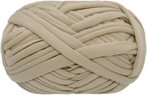 T-Shirt Yarn Knitting Yarn Fabric Crochet Cloth for Summer Hand DIY Bag Blanket Cushion Crocheting Projects 100g (#22 Light Beige)......
