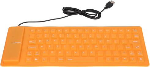 Foldable Silicone Keyboard, USB Wired Waterproof Rollup Keyboard, Folding Flexible Keyboard Slim Soft Silent Typing 85 Keys for PC Notebook Laptop...