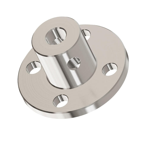 6.35mm(1/4 in) Flange Shaft Coupling, Rigid Coupling Motors Guide Support Coupler, High Hardness Connector Flanged Mount for DIY RC Model Motors C...