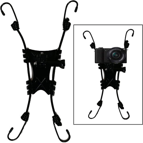 Universal Chain Link Cargo net Mount for Inflatable Kayak Fishing Kayak for Action Camera (Gopro) /Smartphone/Digital Camera Mounting, Record All ...