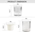 Self Watering Planter,Indoor Plants Pots for 4 Inch,2 Pack Clear White Plastic Flower Pot with Wick Rope,Home Modern Cylindrical Ribbed Decorative...
