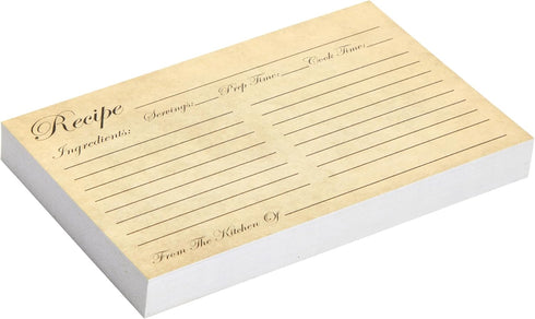 Juvale 60-Pack Recipe Cards Double Sided, Bulk Pack Thick Vintage Index Cards 4x6 for Cooking, Baking and Kitchen Organization, Restaurants, Cafes...