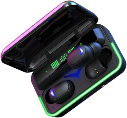 Wireless Earbuds, Bluetooth 5.3 Headphones with LED Charging Case, Waterproof Stereo Earphones Bluetooth Earbuds Built-in Microphone for Sport, Wo...