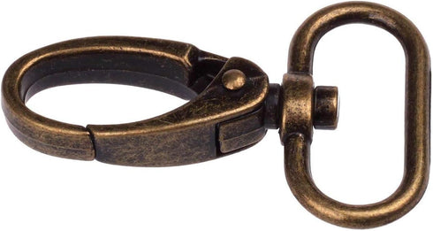 1-inch Antique Brass Curved Lobster Clasps Swivel Trigger Clips Snap (Pack of 20)...