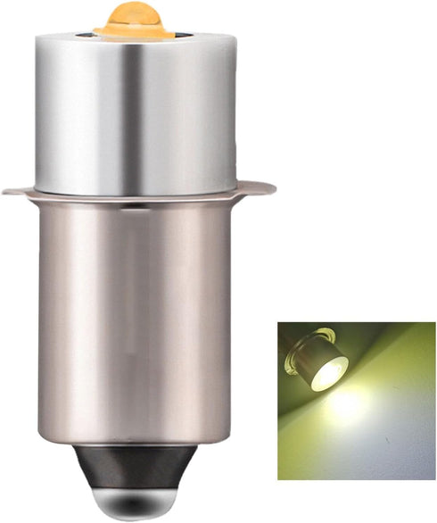 1Pc Silver P13.5S Mag Light LED Bulb 3-6 C&D Cells Torch Flashlight LED Converter 6V White 12V 3V 9V 18V White/Warm 24V 4.5V LED Bulbs Handheld Fl...