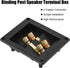 Speaker Terminal Connector, 4 Pure Copper Plated Wiring Terminal Speaker Terminal Box with 4 Mounting Holes...