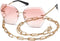 AEVOGUE Sunglasses For Women Oversized Rimless Diamond Cutting Lens Sun Glasses AE0534...