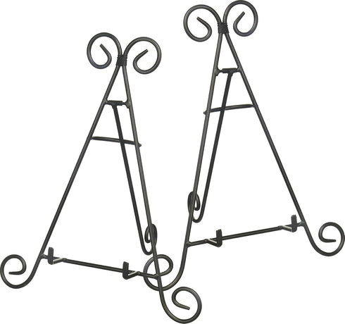 PowerTRC Set of 2 12" Iron Display Stand for Holding Pictures, Books, Plates, Art, and More...