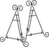 PowerTRC Set of 2 12" Iron Display Stand for Holding Pictures, Books, Plates, Art, and More...