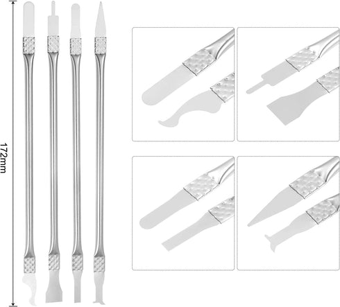 uxcell 8in1 Set Electronics Repair Tool for Curved Screen 304 Stainless Steel Pry Bar Disassemble Removing Set...