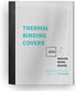 Binditek 10 Pack Thermal Binding Presentation Covers, 1/8 Inch Spine, Holds 30 Sheets, Ultra Clear Front Cover, Black Paper Back Cover, Letter Siz...
