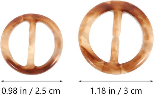 SUPVOX 20pcs Resin Round T Shirt Clips Scarf Buckle Rings Clothes Clip Rings...