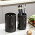 Kitchen Utensils Holder for Countertop Pack of 2, Stainless Steel Black Utensils Caddy, Farmhouse Stylish Organizer and Kitchen Decor Utensil Croc...
