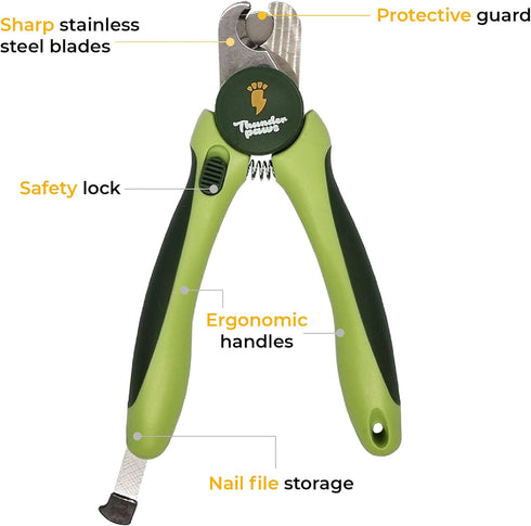 Professional-Grade Nail Clippers for Dogs Nail Trimmer for Dogs with Safety Guard and Nail File - Nail Clippers for Large Dogs - Dog Nail Clipper&...