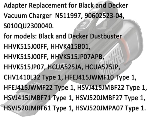 23V Adapter Charger Power Supply for Black and Decker Dustbuster Cordless Handheld Vacuum HHVK515J00FF, HFEJ415JWMF22,HCUA525JA,HSVJ520JMBF27,Repl...