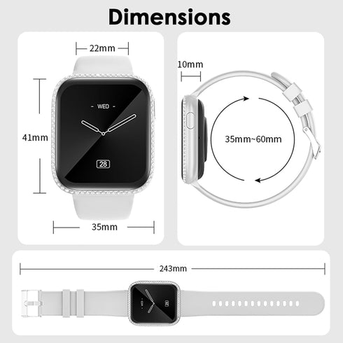 Smart Watch for Women, 1.75" AMOLED Fitness Tracker for Android iOS, Answer/Make Call with Heart Rate Sleep Monitor 130+ Sports Mode, IP68 Waterpr...