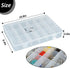 2 Packs 30 Large Grids Sewing Thread Organizer Storage Box,with Adjustable Dividers,Clear Plastic Container Holder for Embroidery,Washi Tape...