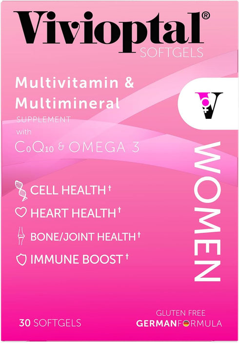 Vivioptal Women 30 Softgels - Multivitamin & Multimineral Supplement - CoQ10 & Omega 3...