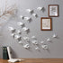 Pair Ceramic Birds Sparrows Swallows Dove White Wall Mounted Decor Hanging for Bathroom Livingroom Garden Wall Sculptures, Small...