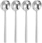 KEAWELL Premium Korean Soup Spoons with Long Handles, Set of 4, 18/10 Stainless Steel, Dishwasher Safe (Plain)...
