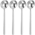 KEAWELL Premium Korean Soup Spoons with Long Handles, Set of 4, 18/10 Stainless Steel, Dishwasher Safe (Plain)...