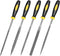 Mini Hand Metal File Set, Total Length 6.3“, 5pcs, Strength Alloy Steel Needle Files, includes Round, Bi Half-Round, Flat, Square, Triangular. Pre...