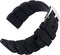 24mm Black Silicone Rubber Watch Strap Band Stainless Steel Black Buckle for Fossil Watch...