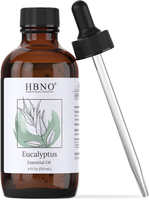 HBNO® California Bottled Eucalyptus Essential Oil for Diffuser 4 fl oz (120ml) - Natural Eucalyptus Oil - Perfect Eucalyptus Oil Essential Oil for...