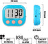 2 Pack Kitchen Timers Loud Ring Digital Timers for Cooking Magnetic Blue...