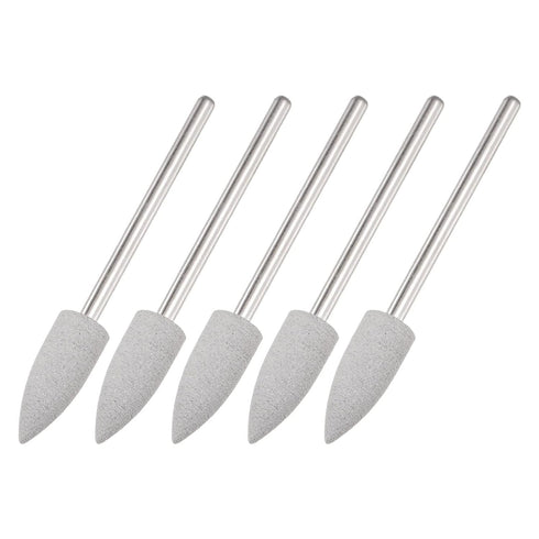 uxcell 5 Pcs Silicone Rubber Grinding Buffing Wheels 150 Grits 6mm Dia Pointed Polishing Head for Electric Rotary Tool...