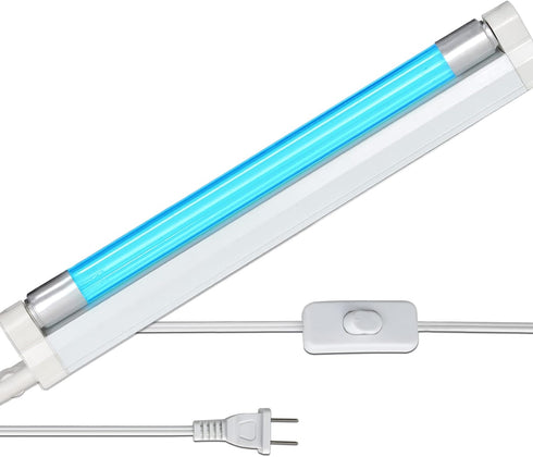 COOSPIDER UV Lamp Ozone Free, UVC Light Bulb 253.7nm wavelength for Closet/Cabinet/Bathroom, 6W 110V Lamp with on/Off Switch Cord and Plug, CTUV-6...