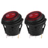 2pcs Rocker Switch,Red LED Light 12V 20A 3Pin Car Auto Boat Round On-Off Rocker Toggle Switch...