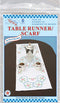 Jack Dempsey Stamped Table Runner/Scarf, 15 by 42-Inch, Starburst of Hearts...