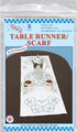 Jack Dempsey Stamped Table Runner/Scarf, 15 by 42-Inch, Starburst of Hearts...