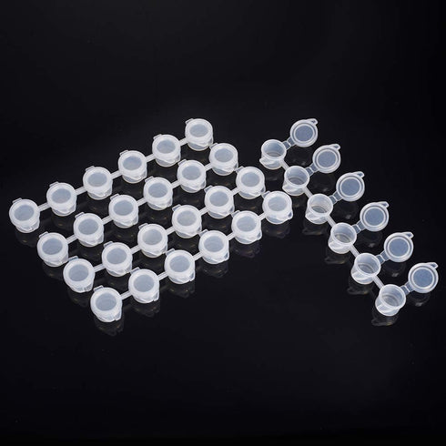 PH PandaHall 25 Strips Empty Paint Pots Strips, 150 Pots 3ml/ 0.1oz Mini Paint Pot Pod Strips Arts Crafts Plastic Storage Containers Painting Cup ...