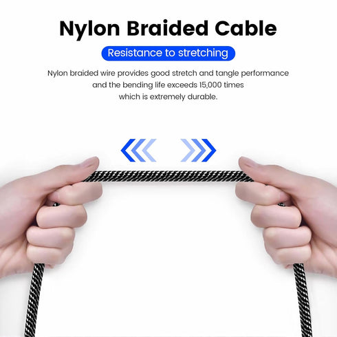 MOSWAG 3.28FT/1Meter 3.5mm Aux Cord to 3.5mm Audio Aux Jack Cable Male to Male Aux Cable Nylon Braided Stereo Jack Cord for Phones,Headphones,Spea...