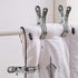 Outdoor Heavy Duty clothespins 10 Pack Large Stainless Steel Quilt Clips,Beach Towel Clips,Curtain Clamps,Rubber Tipped Metal Clothes...