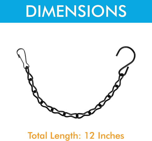 12 Pack 12 Inches Hanging Chain for Bird Feeders, Planters, Birdbaths, Billboards, Lanterns, Chalkboards, Decorative Ornaments (12 Inch 12pc)...