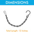 12 Pack 12 Inches Hanging Chain for Bird Feeders, Planters, Birdbaths, Billboards, Lanterns, Chalkboards, Decorative Ornaments (12 Inch 12pc)...