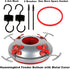 6 Pack Hummingbird Feeder Bottom Replacement Parts Base Set includes Feeder Base, 1 Pcs Replacement Seal Rings, 2 PCS Moat Hook and 2 Pcs Brushes...