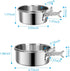 Dog Food Water Bowl for Cage with Clamp Holder, Stainless Steel Pet Kennel Hanging Bowls Non-Spill Detectable Bowls Crate Feeder for Small Medium ...