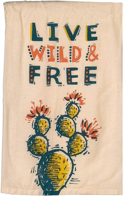 Primitives By Kathy Live Wild And Free Dish Towel...