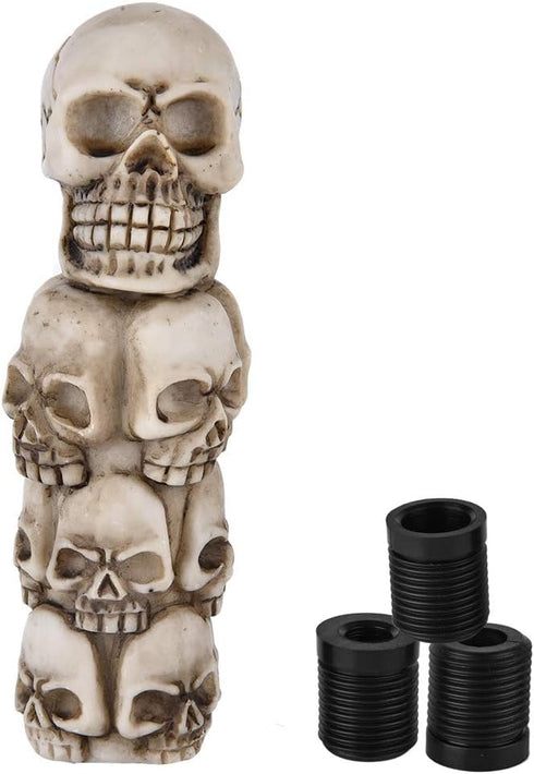 Keenso Gear Shift Knob, Skeleton Skull Head Many Faces Car Manual Gear Shift Knob Stick Lever Shifter Universal Car Styling Accessories Fit for Mo...