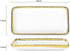 10 * 5" Granite Texture Fine Porcelain White Tray with Golden Edge,Decorative Vanity Tray for bathroom. for Jewelry storage, Ring & Key Holder, Ba...
