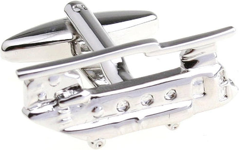 Presentation Gift Box Helicopter Twin 2 Rotor Pair Cufflinks & Polishing Cloth...