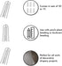 Stainless Steel Curtain Pleater Tape Hooks 75 Pack, Traverse Pleater 4 Prongs Curtain Pleat Hook Pinch Pleat Hook Clip (75)...