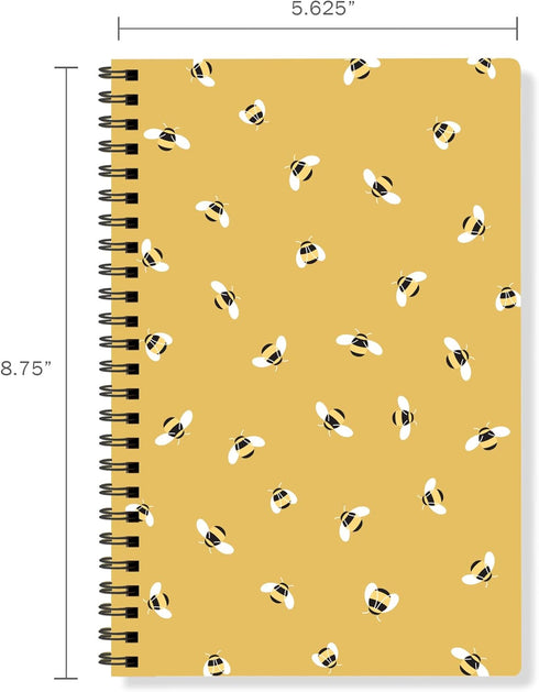 Fringe Studio "BEES 5.625" x 8.75" SLIM PAPERBACK SPIRAL JOURNAL - 120 PAGES (931037)...